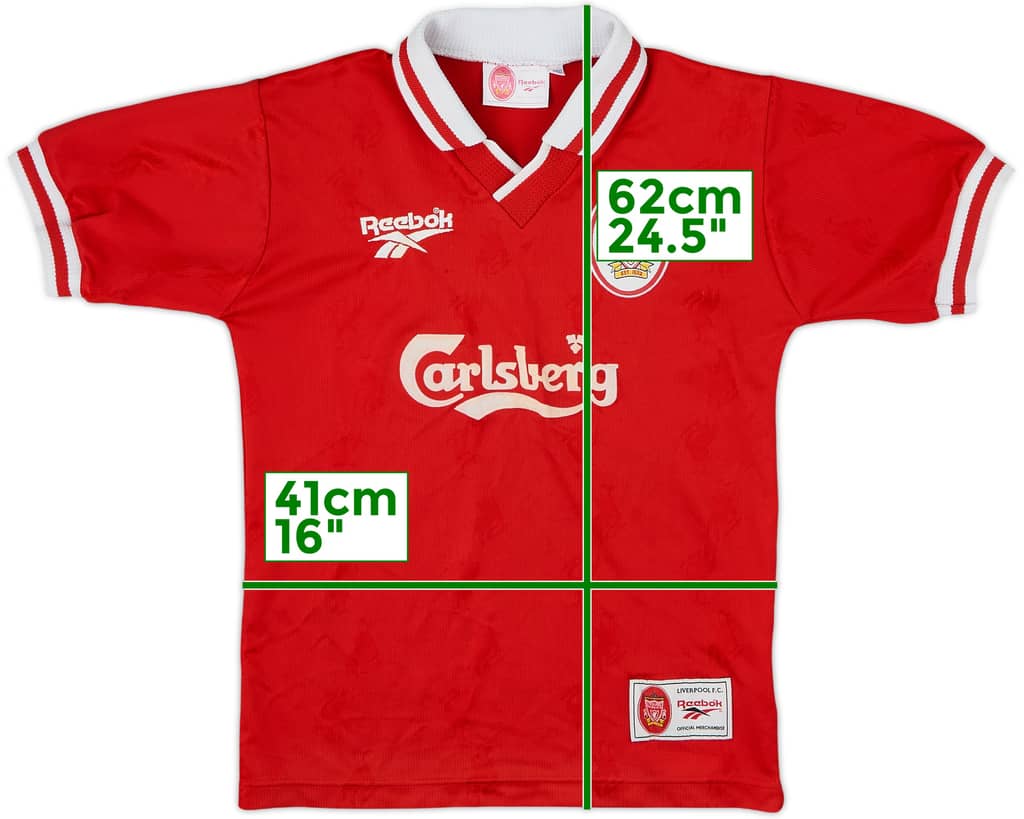 1996-98 Liverpool Home Shirt - 8/10 - (M.Boys)