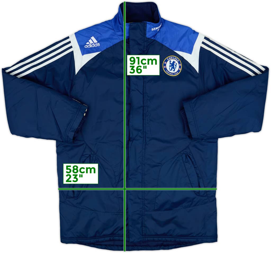 2007-08 Chelsea adidas Padded Bench Coat - 8/10 - (XL.Boys)