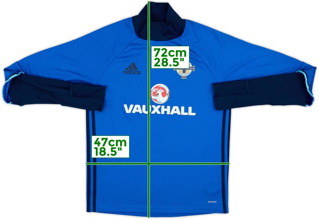 2015-16 Northern Ireland adidas Sweat Top - 8/10 - (M)