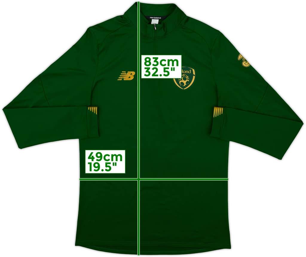 2017-18 Ireland New Balance 1/4 Zip Training Top - 8/10 - (L)