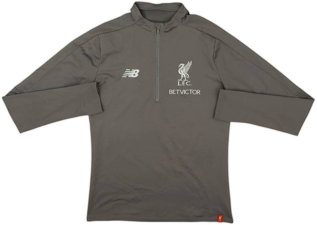 2018-19 Liverpool New Balance 1/4 Zip Drill Top - 8/10 - (S)