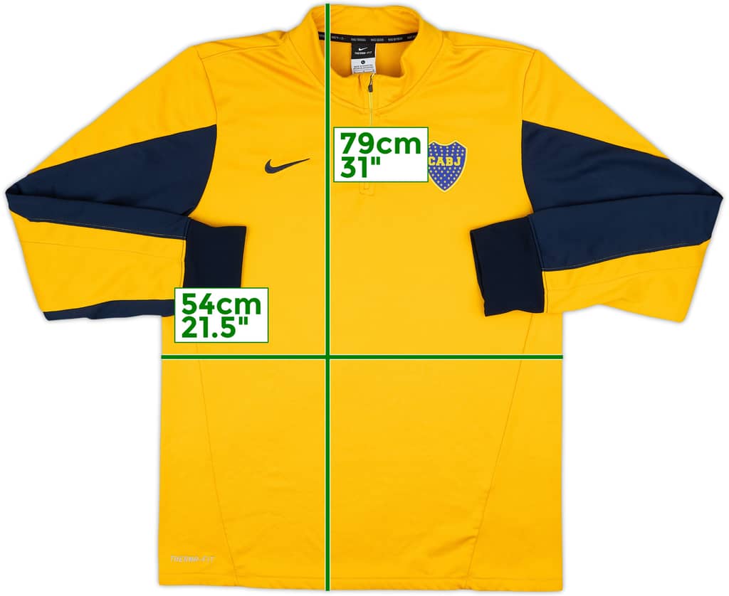 2013-14 Boca Juniors Nike 1/4 Zip Top de entrenamiento - 8/10 - (L)