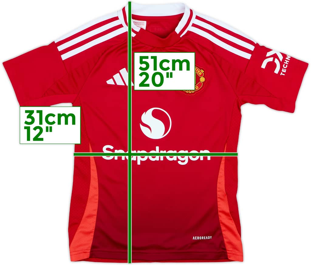 2024-25 Manchester United Home Shirt - 9/10 - (7-8 Years)