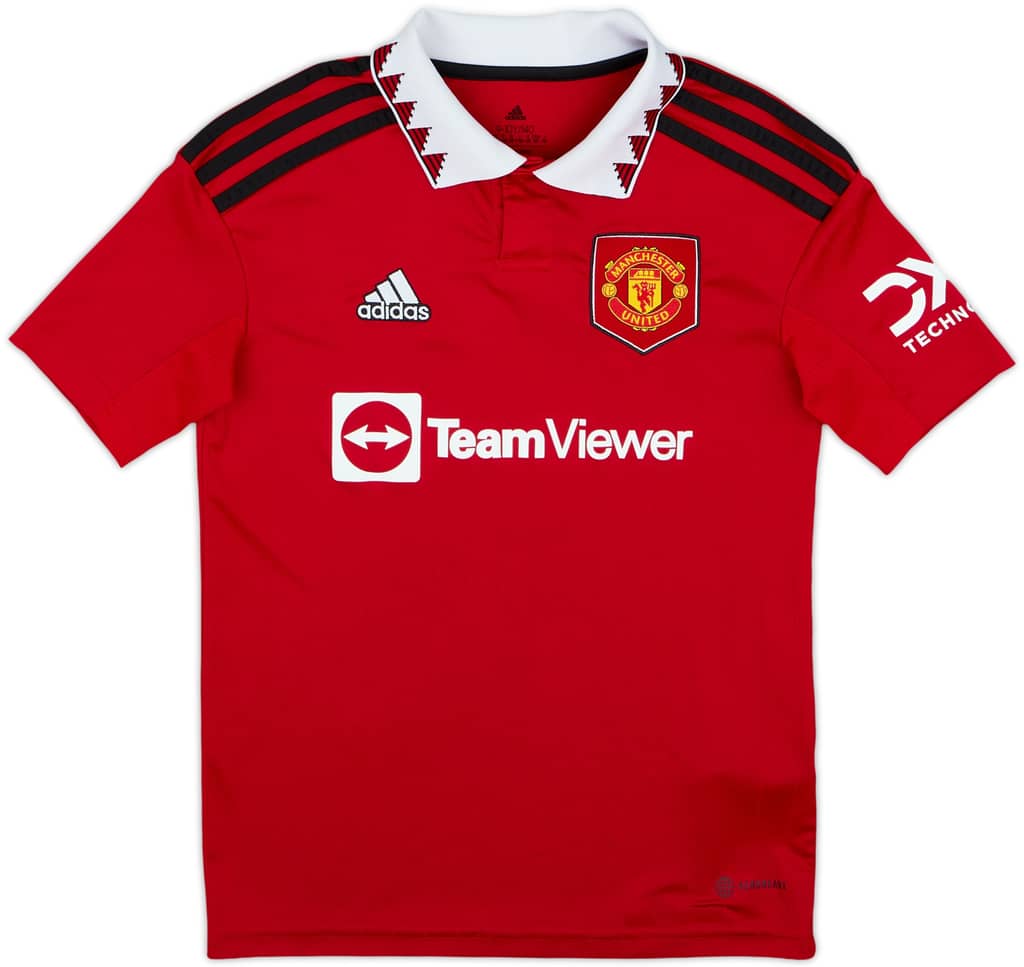 2022-23 Manchester United Home Shirt - 10/10 - (S.Boys)