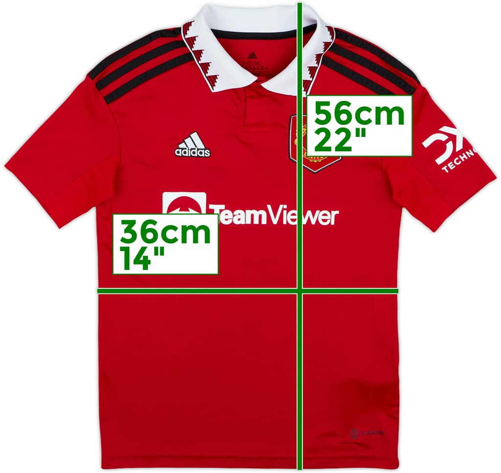 2022-23 Manchester United Home Shirt - 10/10 - (S.Boys)