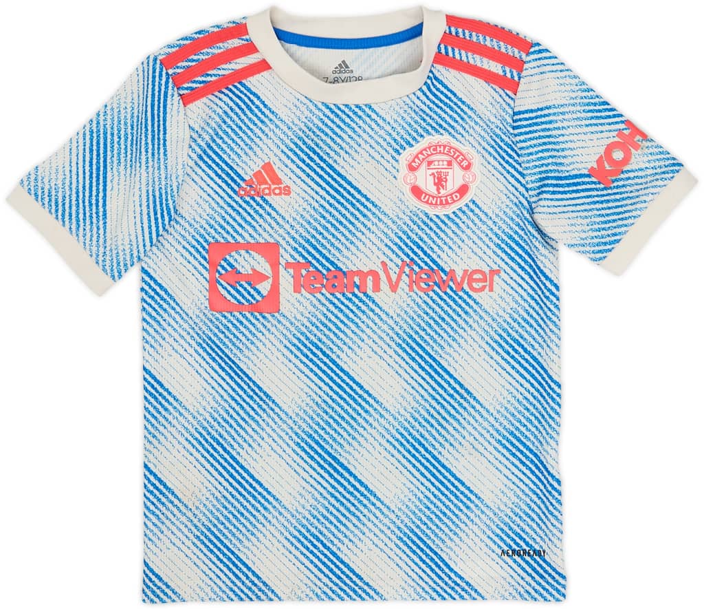2021-22 Manchester United Away Shirt - 10/10 - (S.Boys)