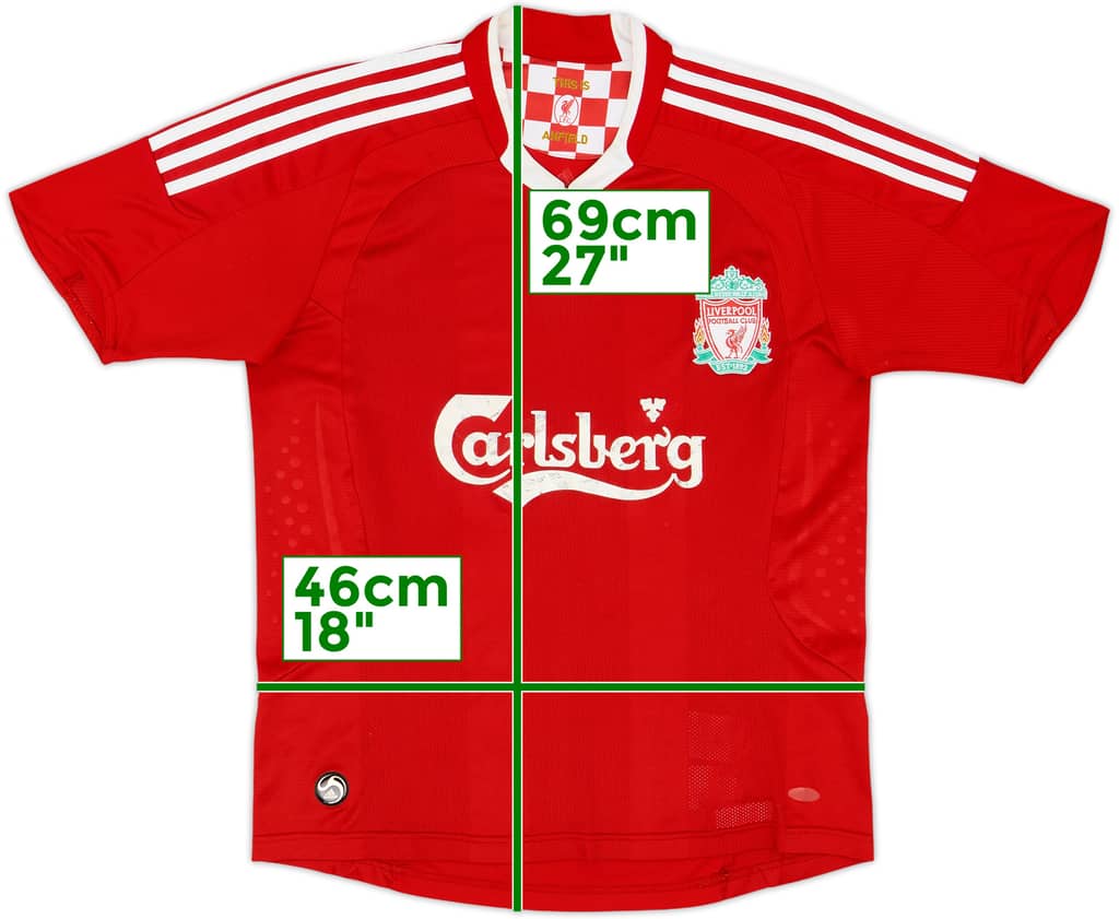 2008-10 Liverpool Home Shirt - 5/10 - (L.Boys)