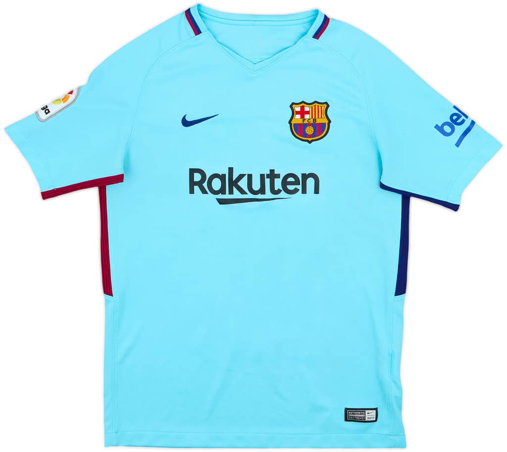 2017-18 Barcelona Away Shirt - 8/10 - (L.Boys)