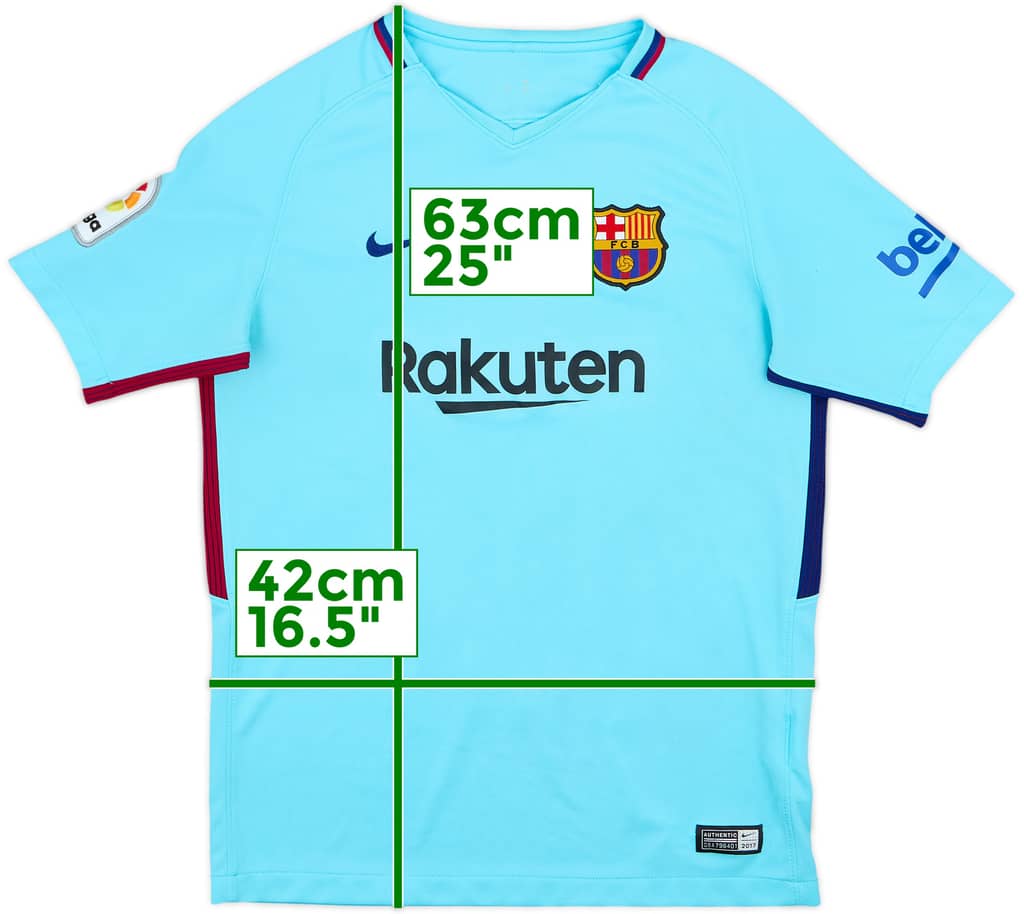 2017-18 Barcelona Away Shirt - 8/10 - (L.Boys)