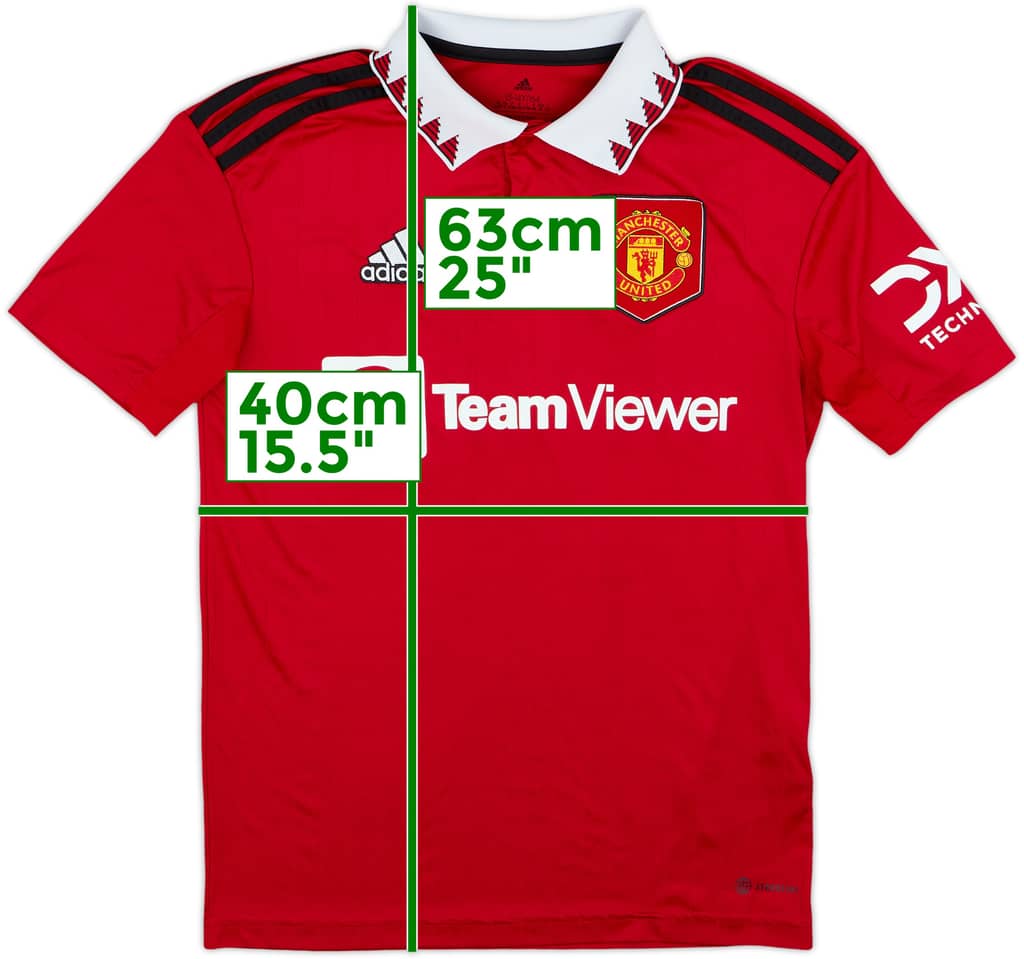 2022-23 Manchester United Home Shirt - 6/10 - (L.Boys)
