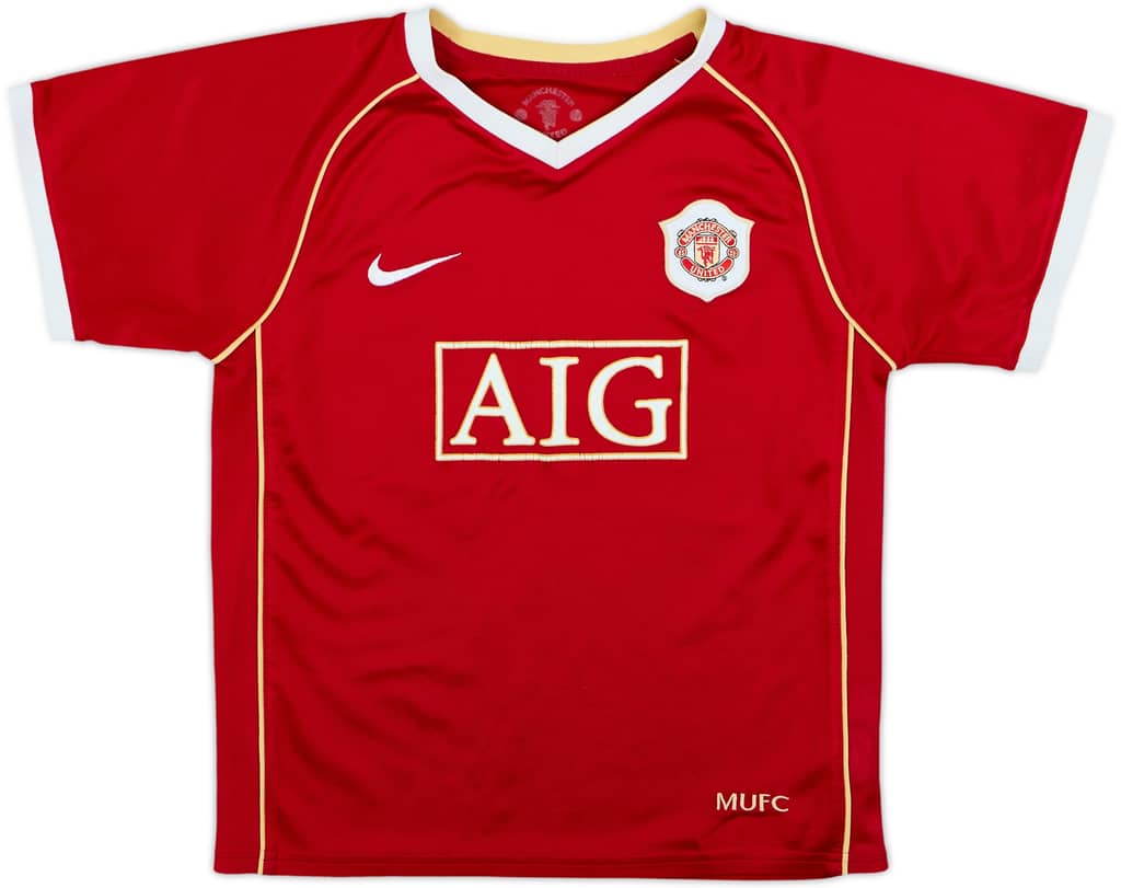 2006-07 Manchester United Home Shirt - 6/10 - (6-7 Years)