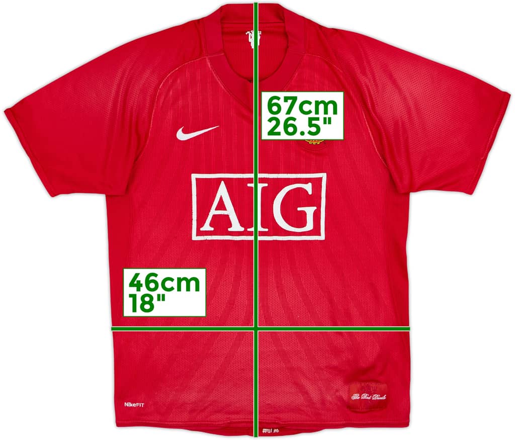 2007-09 Manchester United Home Shirt - 3/10 - (S)