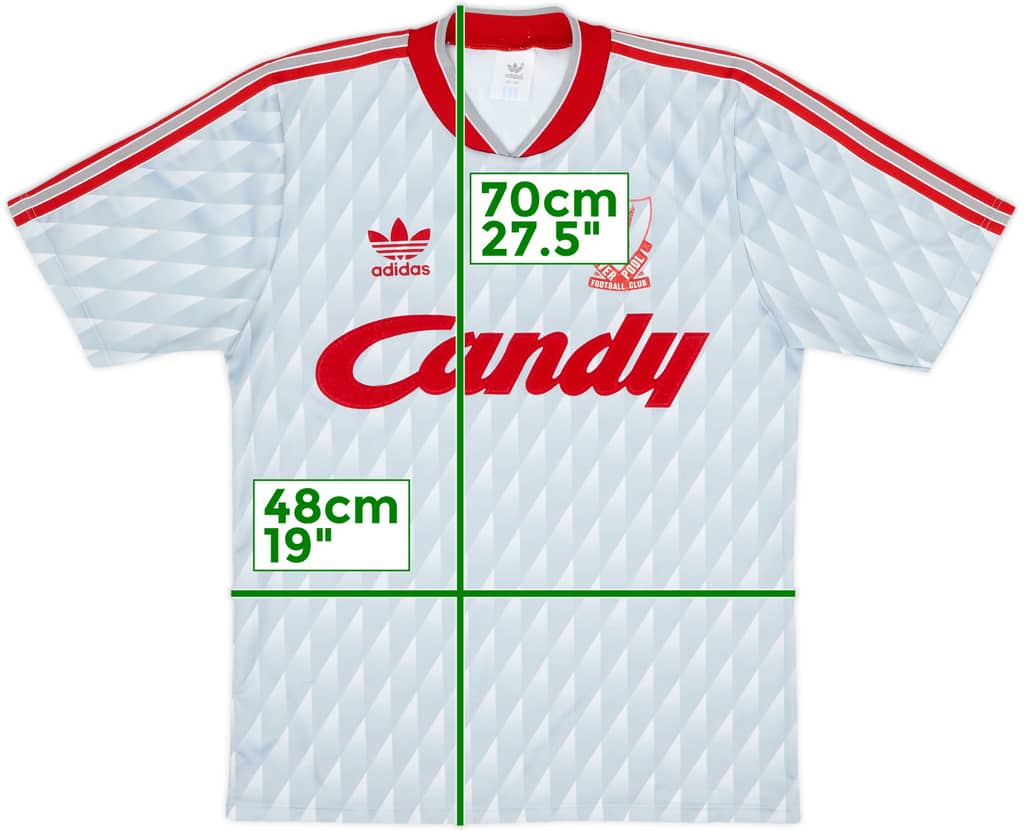 1989-91 Liverpool Camiseta de visitante - 7/10 - (S)