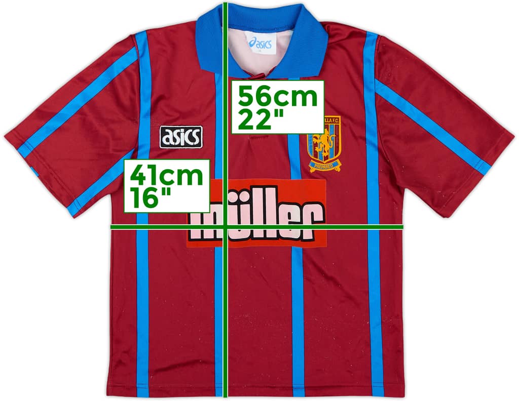 1993-95 Aston Villa Home Shirt - 7/10 - (L.Boys)