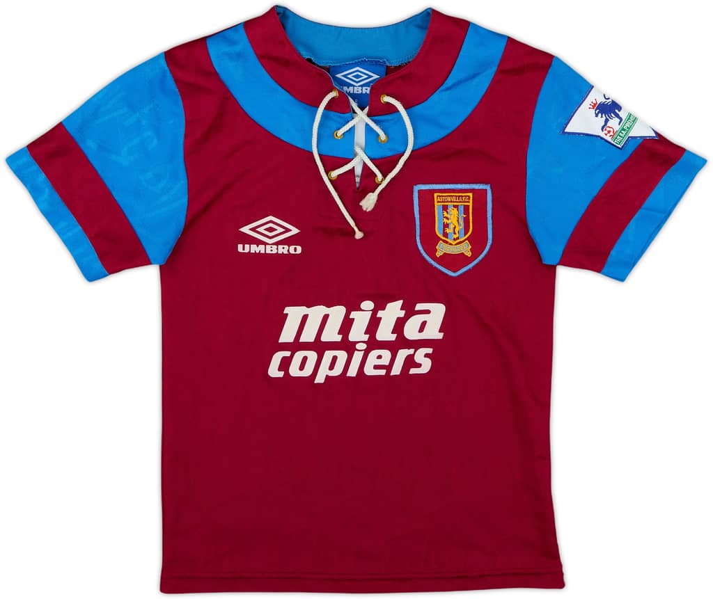1992-93 Aston Villa Home Shirt - 9/10 - (S.Boys)