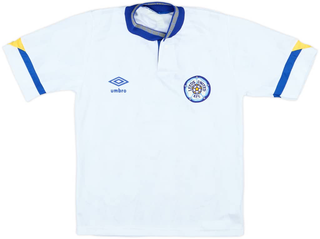 1990-91 Leeds United Home Shirt - 9/10 - (L.Boys)