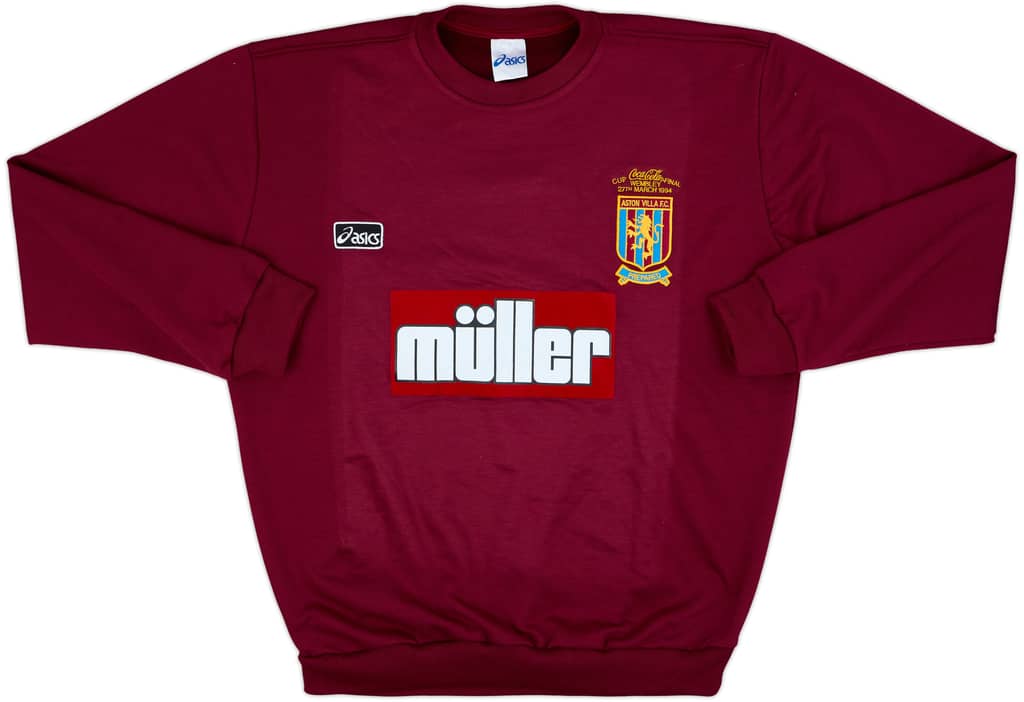 1993-94 Aston Villa Asics Sweat Top - 10/10 - (XXL)