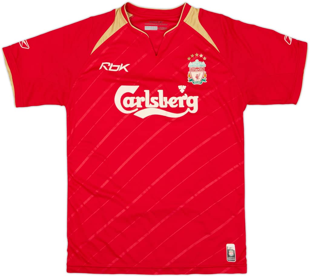 2005-06 Liverpool CL Camiseta Local - 6/10 - (XS)