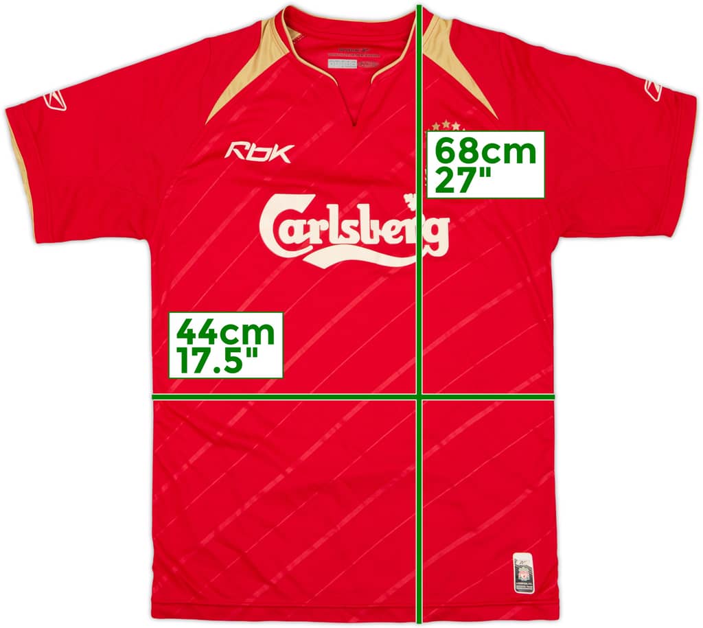 2005-06 Liverpool CL Camiseta Local - 6/10 - (XS)