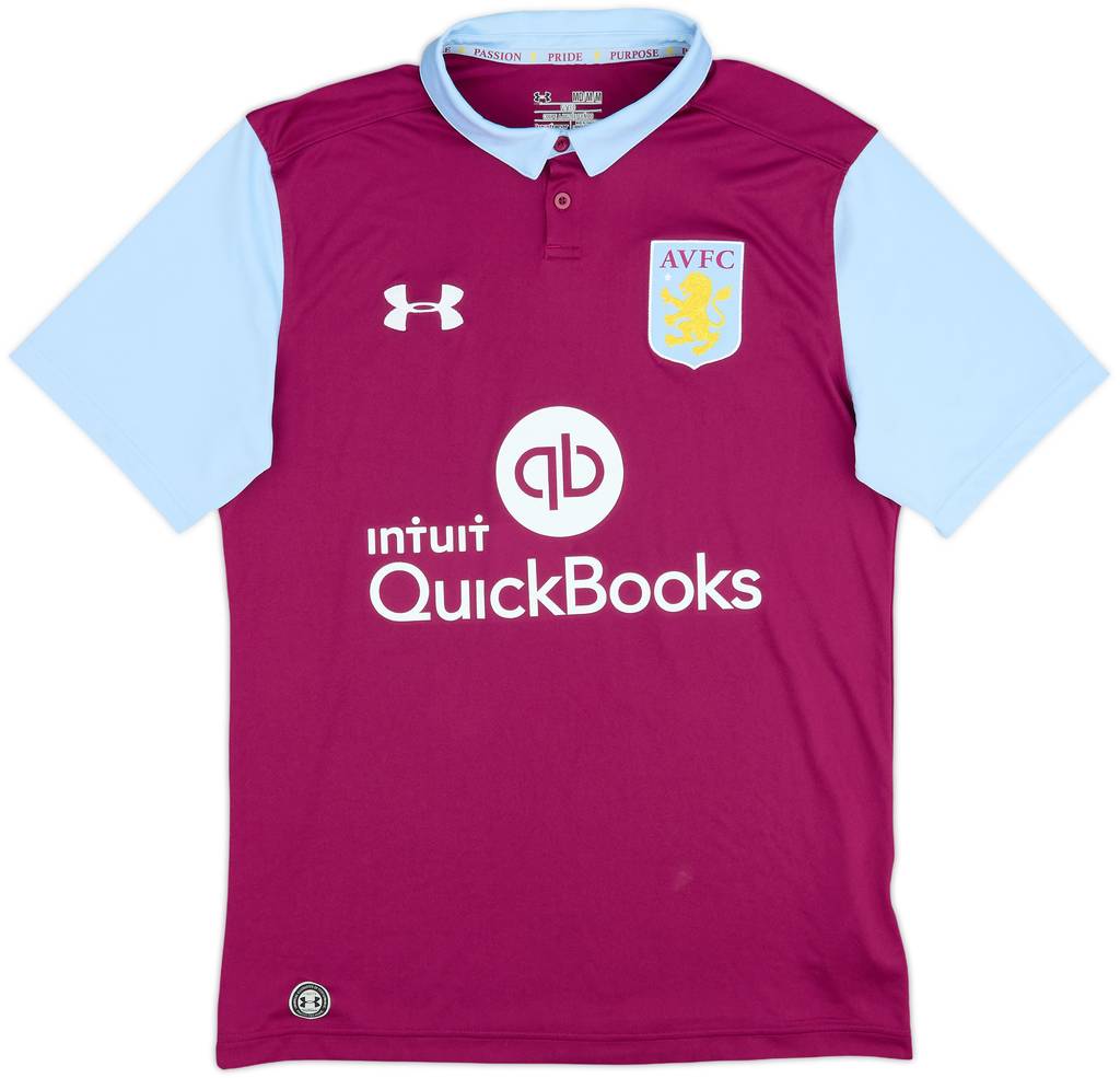 2016-17 Aston Villa Home Shirt - 8/10 - (M)