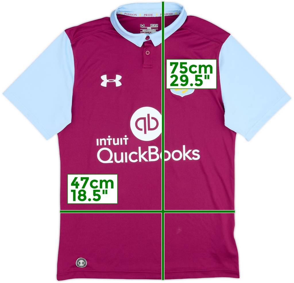 2016-17 Aston Villa Home Shirt - 8/10 - (M)