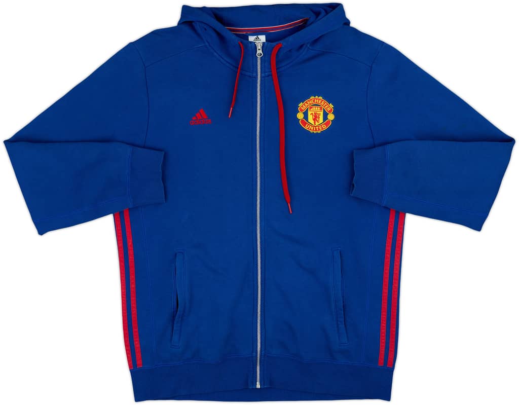2016-17 Manchester United adidas Hooded Track Jacket - 8/10 - (L)