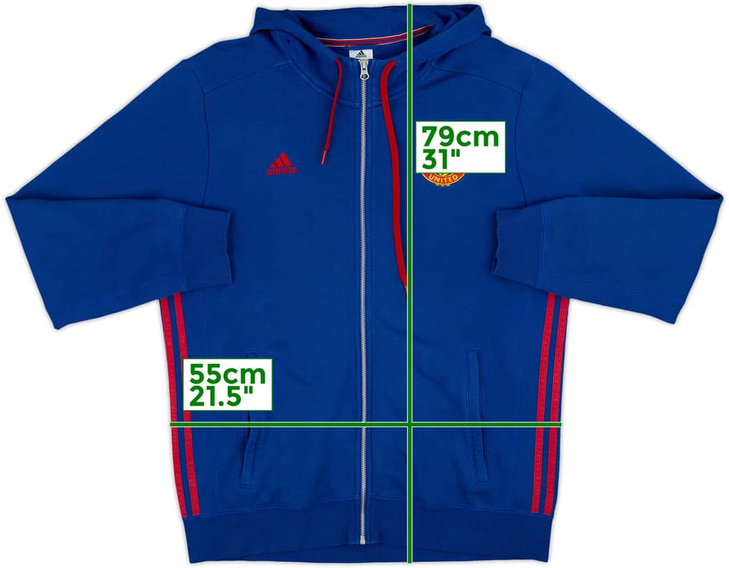 2016-17 Manchester United adidas Hooded Track Jacket - 8/10 - (L)