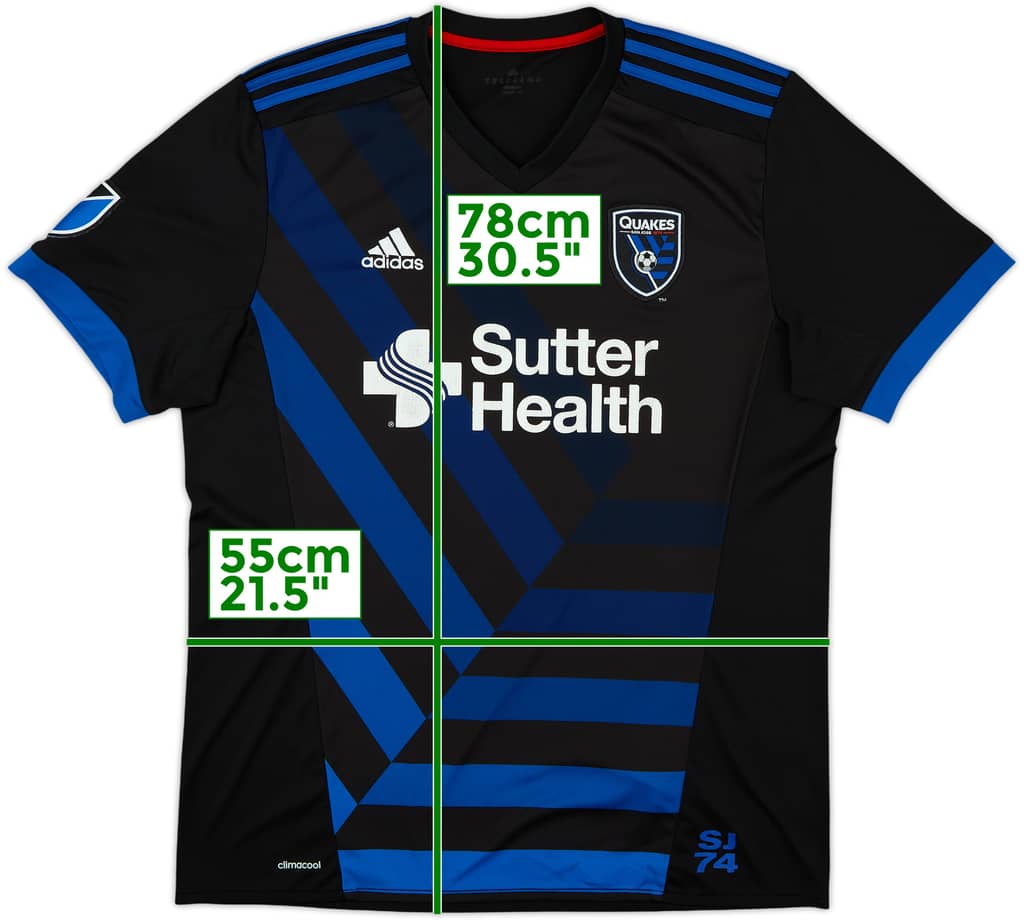 Camiseta de local del San Jose Earthquakes 2017-18 - 6/10 - (XL)