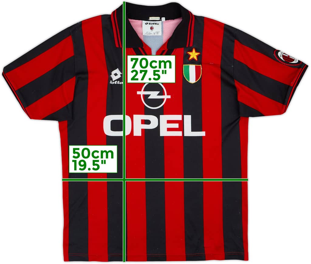 1996-97 AC Milan Home Shirt - 5/10 - (XL.Boys)