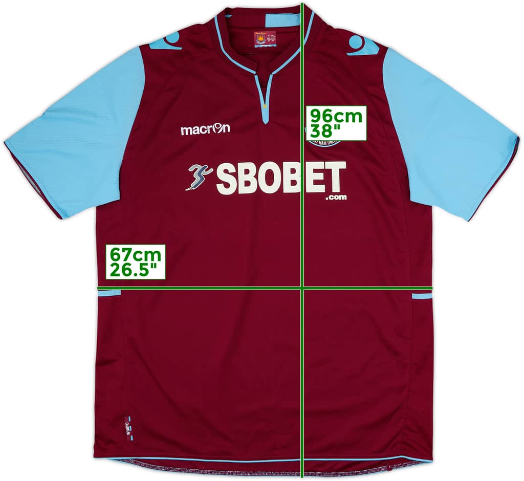 2012-13 West Ham Home Shirt - 8/10 - (4XL)