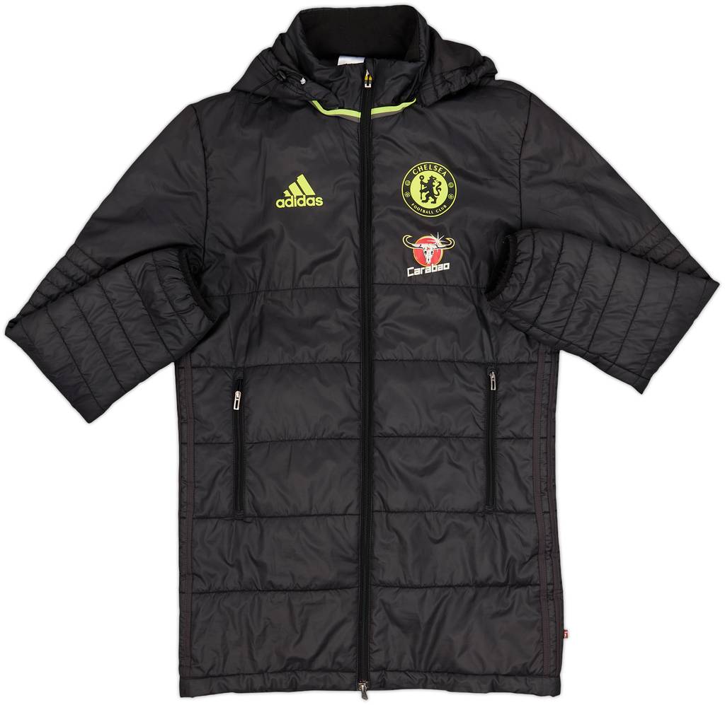 2016-17 Chelsea adidas Hooded Padded Bench Coat - 6/10 - (S)