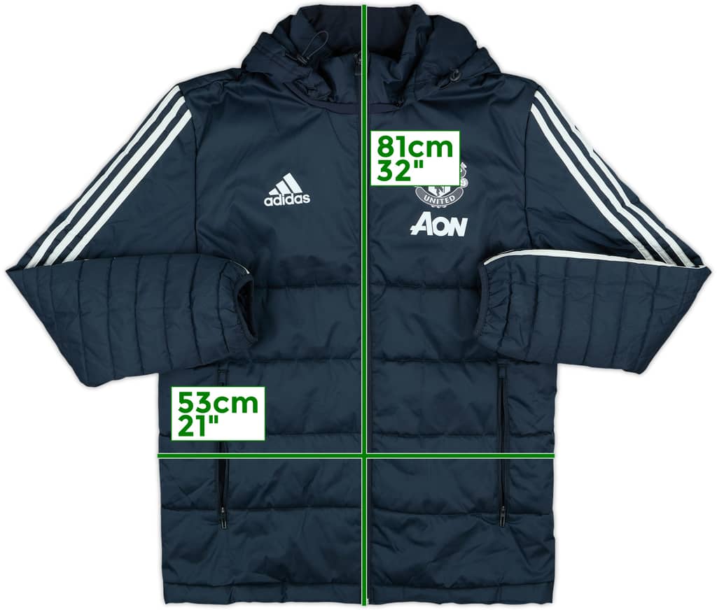 2016-17 Manchester United adidas Padded Bench Coat - 10/10 - (M)