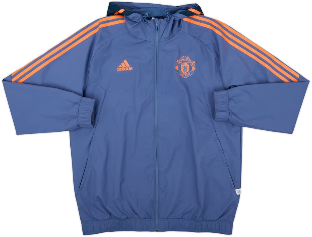 2022-23 Manchester United adidas Hooded Track Jacket - 8/10 - (L)