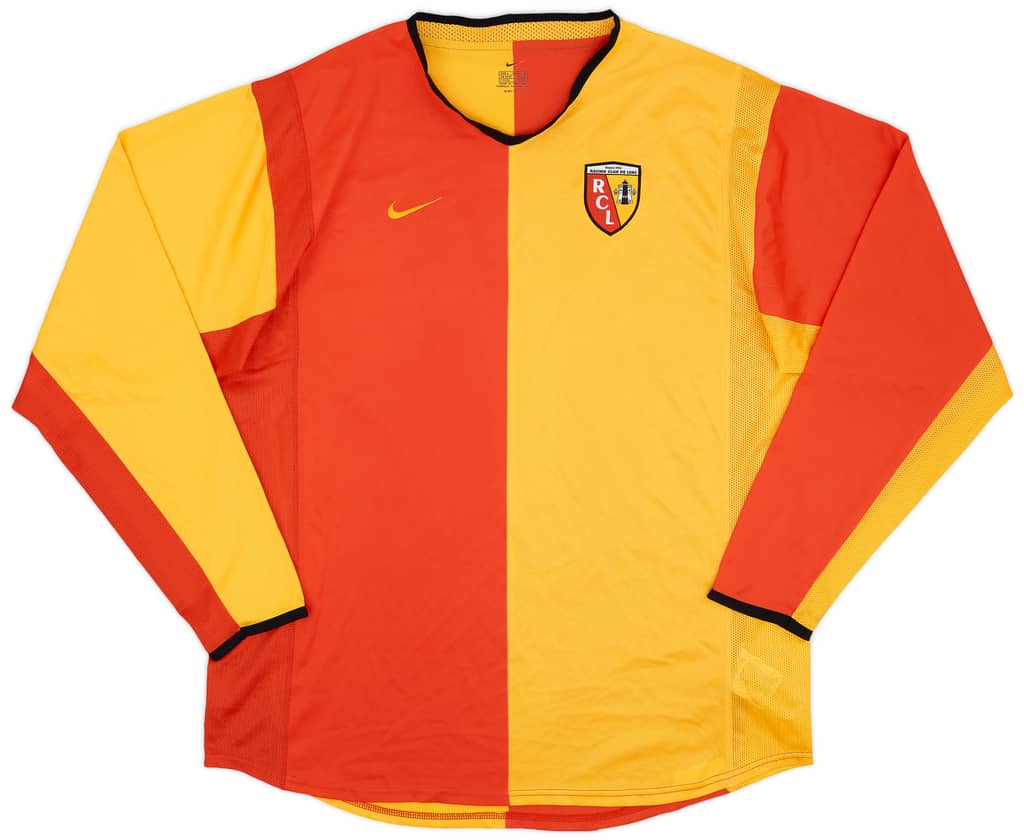 2001-02RC Lens Player Issue Home L/S Shirt - 9/10 - (L)