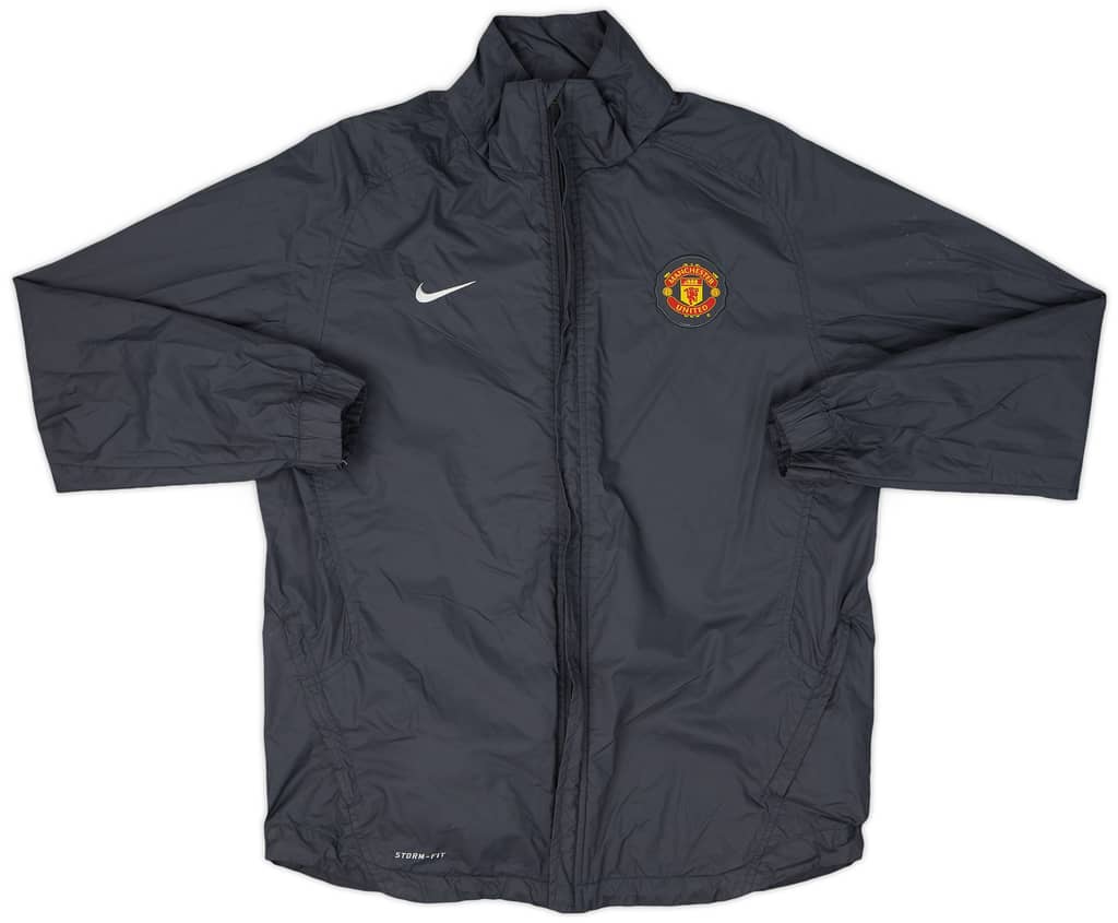 2010-11 Manchester United Nike Hooded Rain Jacket - 9/10 - (XL.Boys)