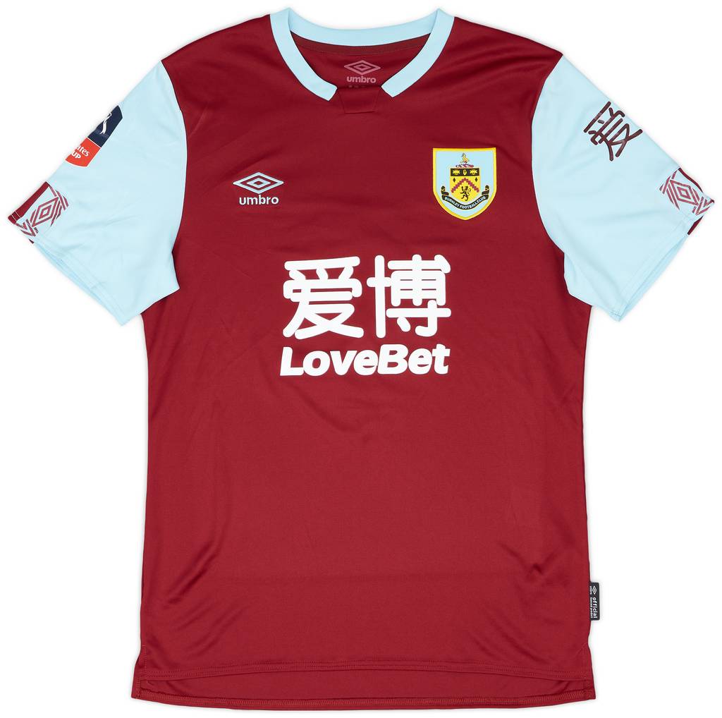 2019-20 Burnley Match Issue FA Cup Home Shirt Drinkwater #8