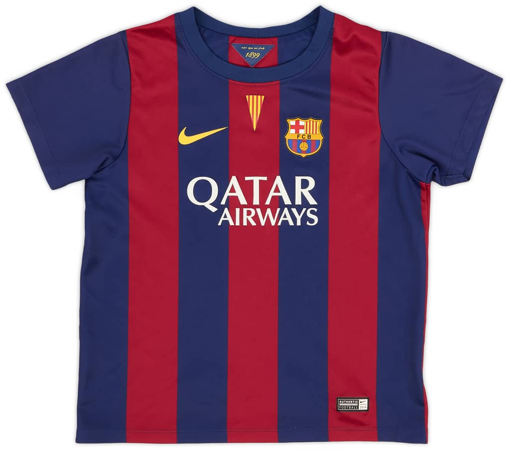 2014-15 Barcelona Home Shirt - 9/10 - (S.Boys)