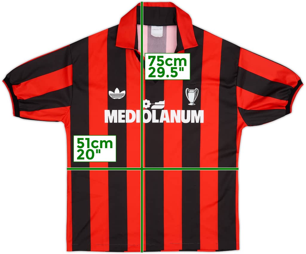 1990-91 AC Milan Home Shirt - 4/10 - (L)