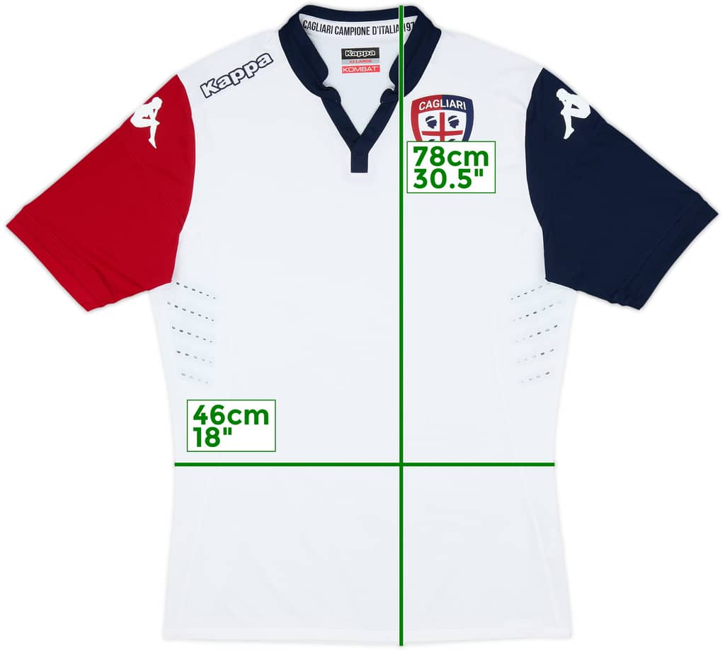 2015-16 Cagliari Authentic Away Shirt - 9/10 - (XXL)