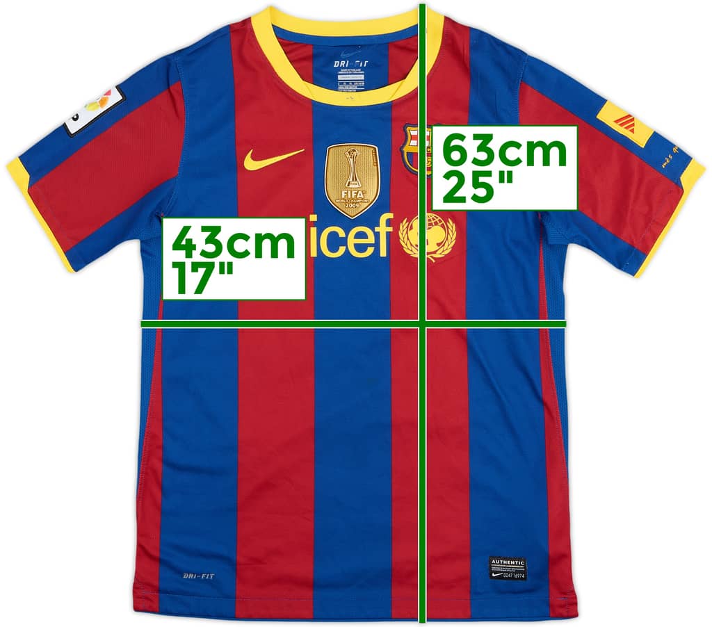 2010-11 Barcelona Home Shirt - 5/10 - (L.Boys)