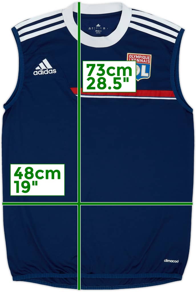 2013-14 Lyon adidas Training Vest - 9/10 - (M/L)