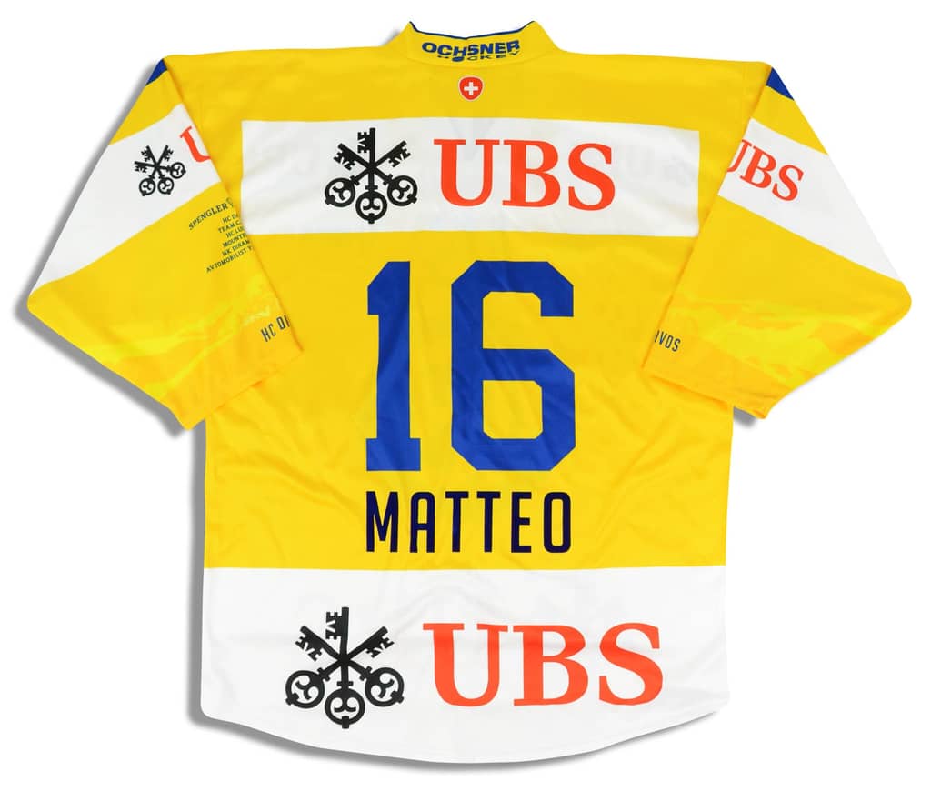 2016 HC Davos Matteo #16 Ochsner Spengler Cup Jersey (Away) M