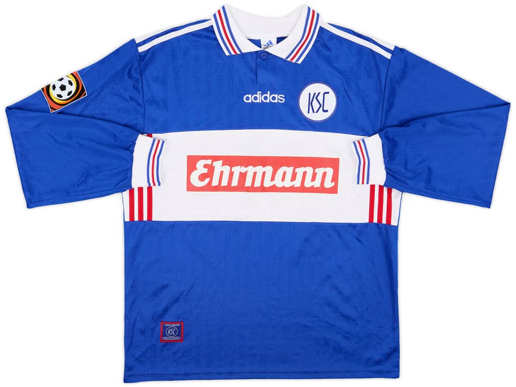 1997-98 Karlsruher Match Issue Away L/S Shirt Bahr #15