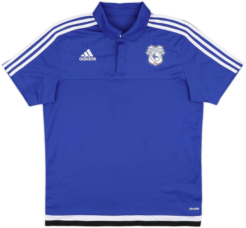2015-16 Cardiff City adidas Polo Shirt - 9/10 - (L)