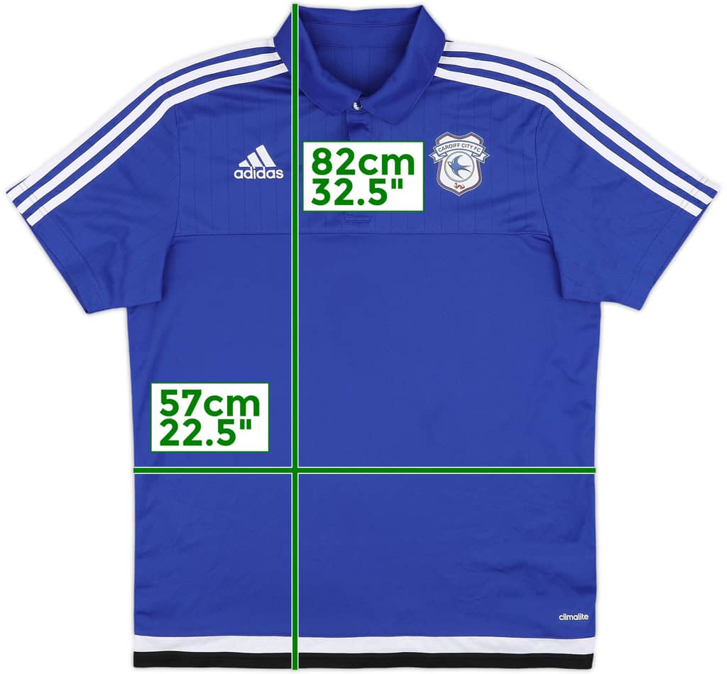 2015-16 Cardiff City adidas Polo Shirt - 9/10 - (L)