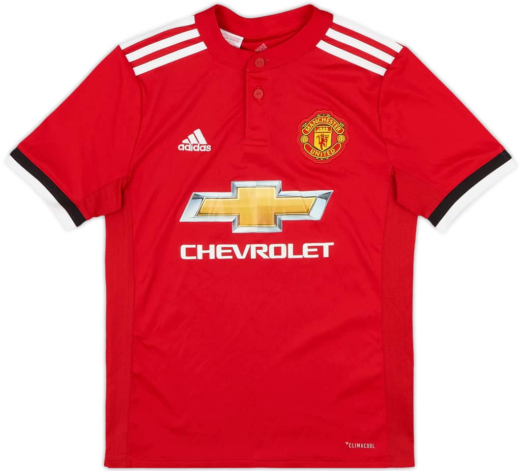 2017-18 Manchester United Home Shirt - 10/10 - (M.Boys)