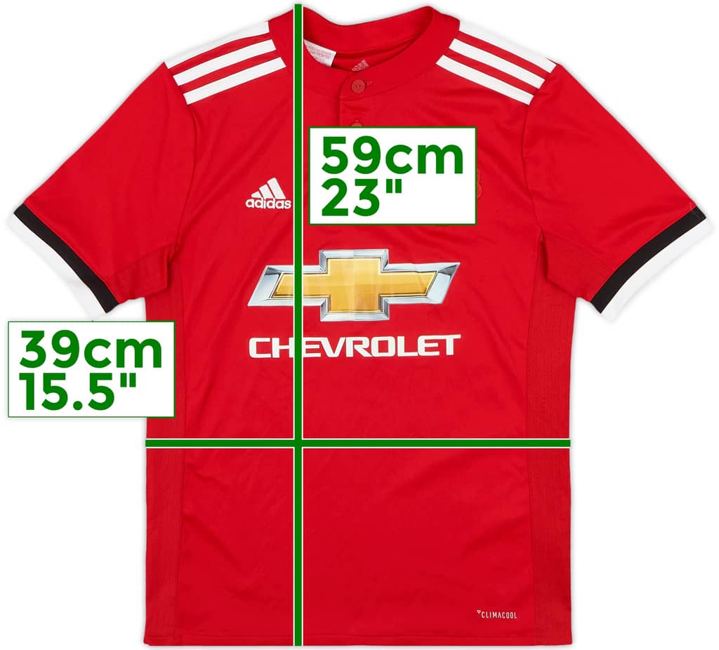 2017-18 Manchester United Home Shirt - 10/10 - (M.Boys)