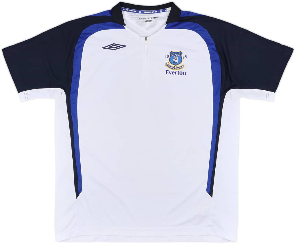 2008-09 Everton Umbro 1/4 Zip Polo Shirt - 9/10 - (L)