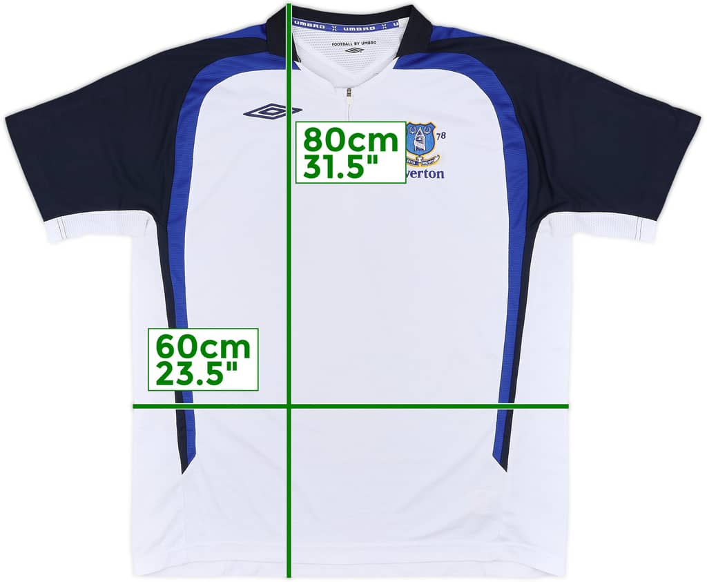 2008-09 Everton Umbro 1/4 Zip Polo Shirt - 9/10 - (L)