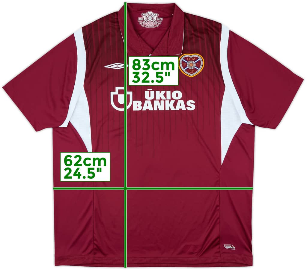 2009-10 Hearts Home Shirt - 10/10 - (XXL)